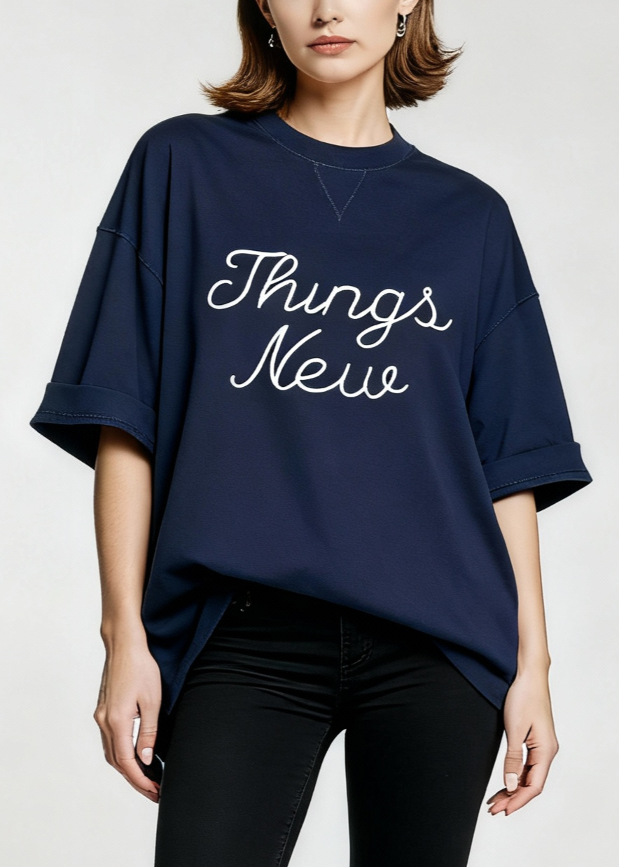 Luźna koszulka z krótkim rękawem