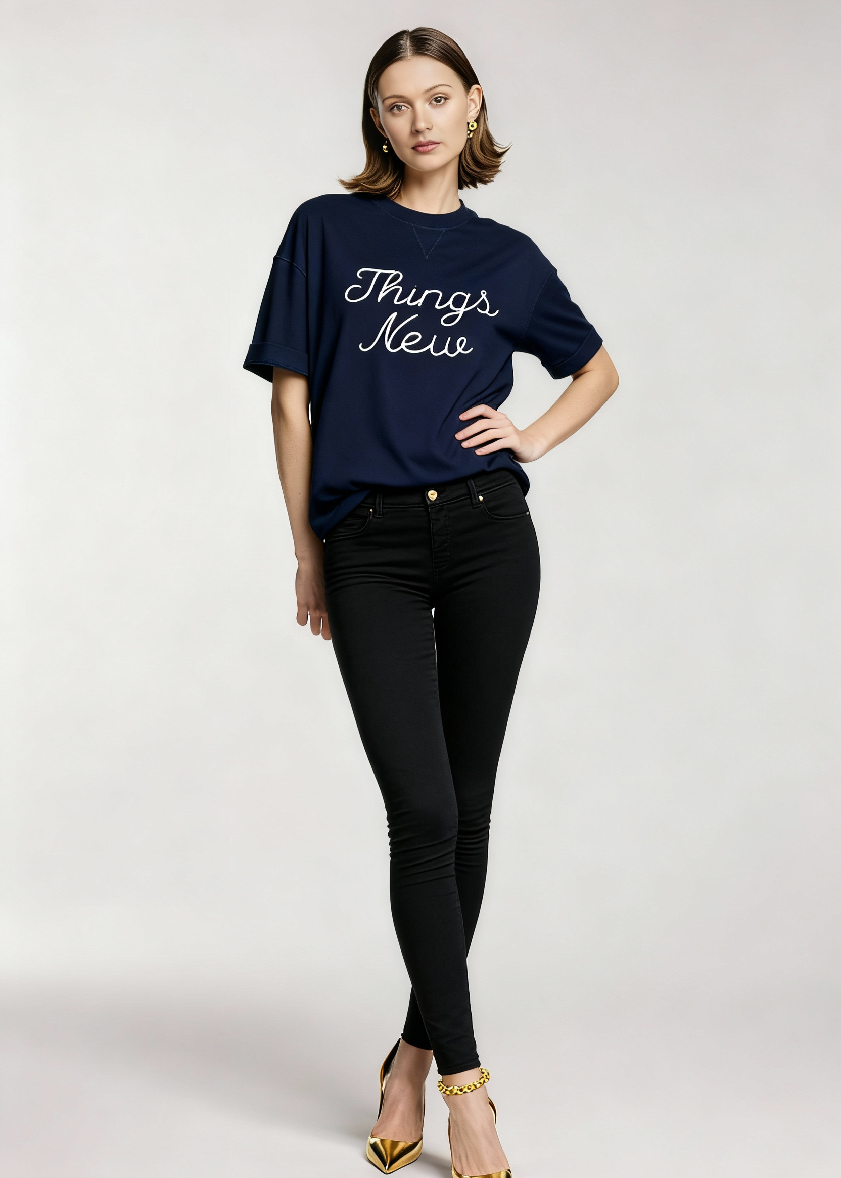 Luźna koszulka z krótkim rękawem