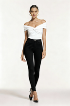 Jednolity top z odkrytymi ramionami