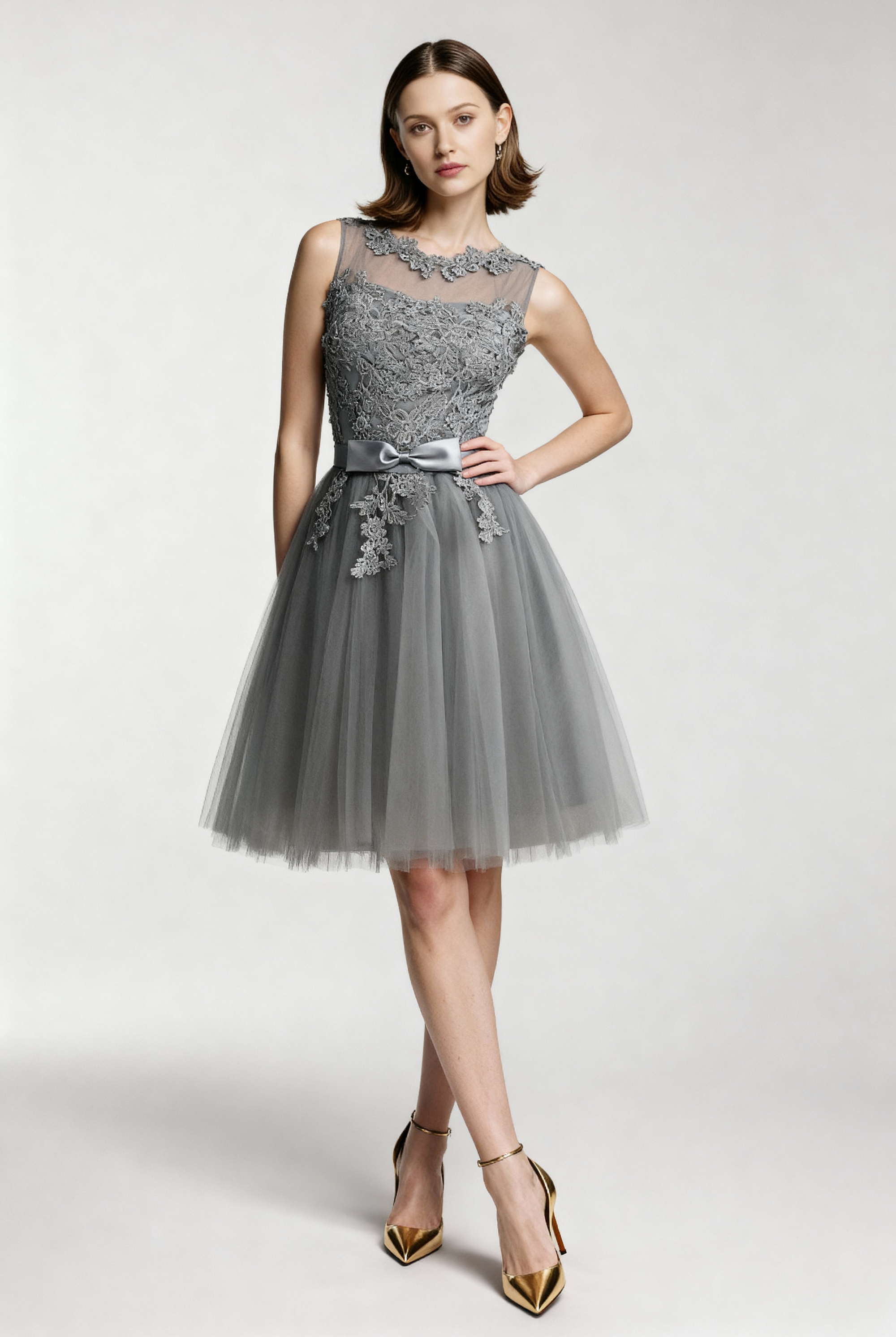 Tiulowa sukienka MINI wyjściowa