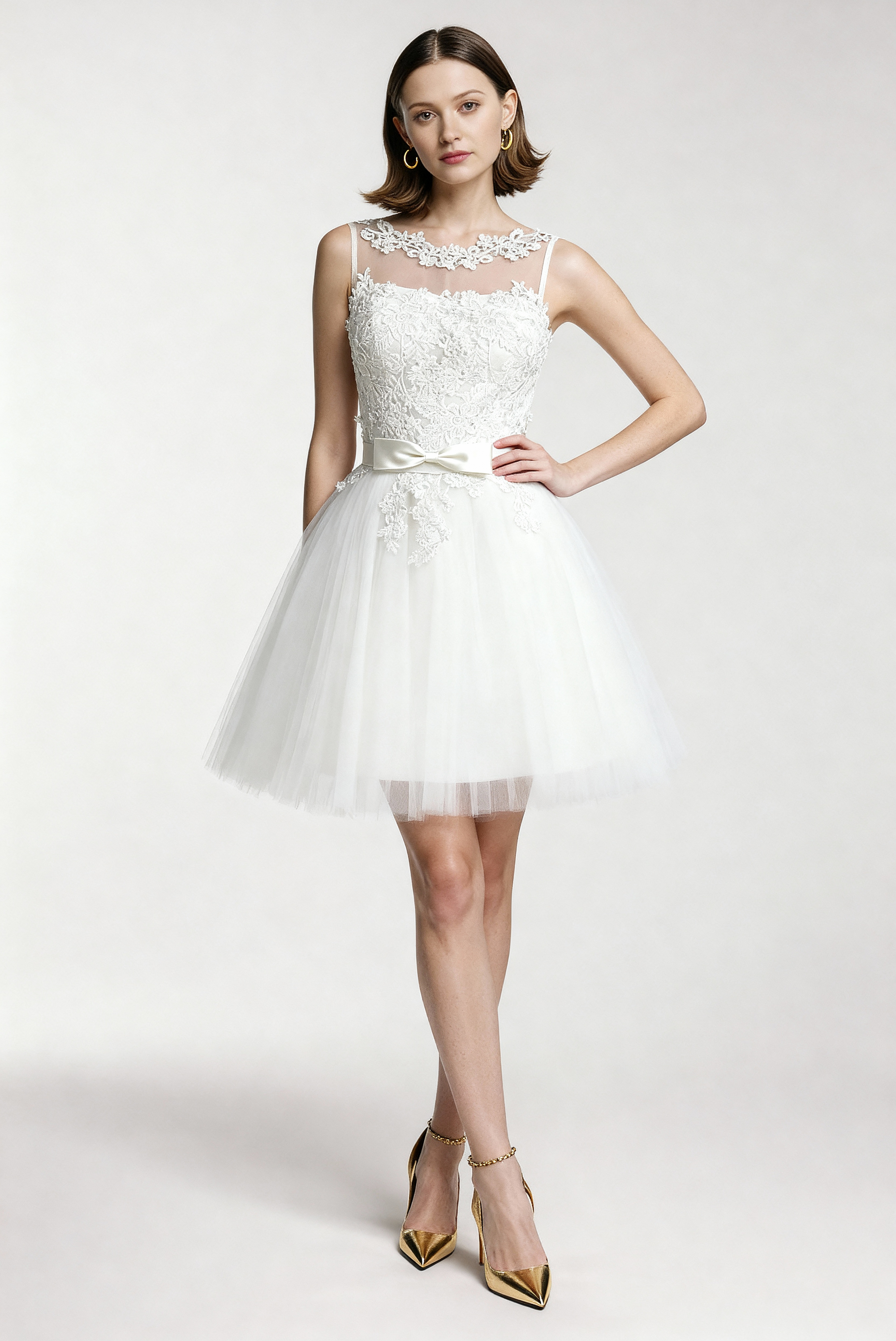 Tiulowa sukienka MINI wyjściowa