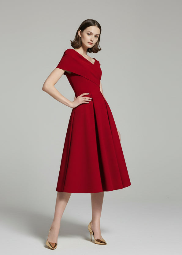 Elegancka sukienka off-shoulders na studniówkę 2026