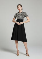 Elegant dress with a geometric pattern for prom 2026