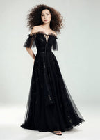 Wieczorowa sukienka z brokatem na studniówkę 2026