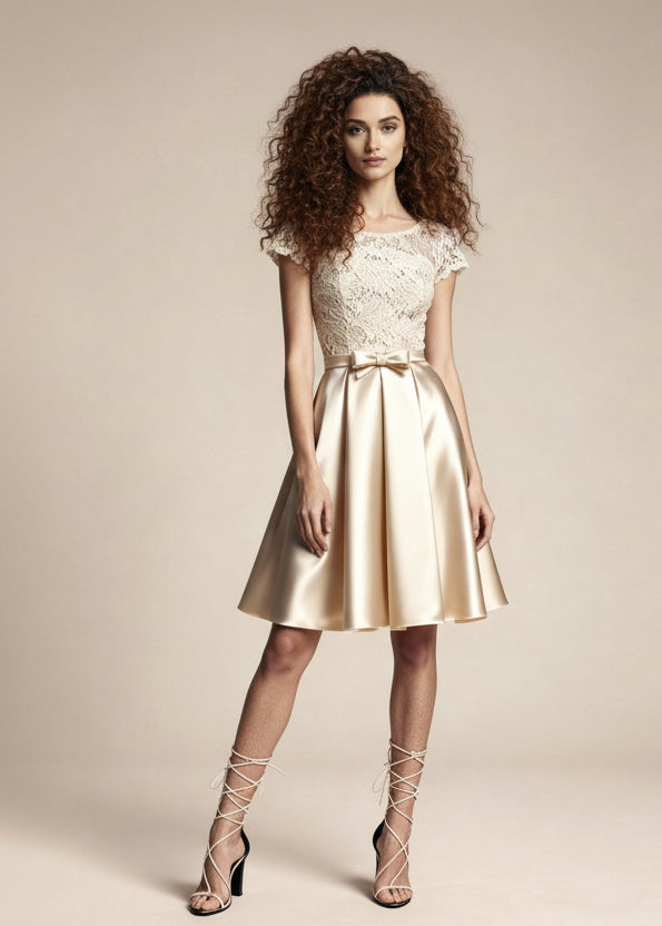 Koktajlowa sukienka z koronką na studniówkę 2026