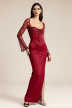 Koronkowa sukienka z wiązaniem na plecach