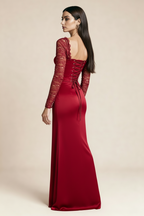 Koronkowa sukienka z wiązaniem na plecach