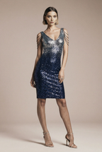 Sparkling rhinestone dress for New Year's Eve