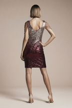 Sparkling rhinestone dress for New Year's Eve