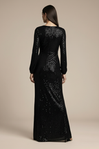 Sequin V-neck dress for New Year's Eve