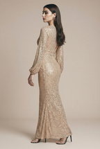 Sequin V-neck dress for New Year's Eve