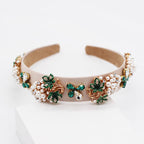 Opaska na głowę z kamieniami szlachetnymi i kryształkami