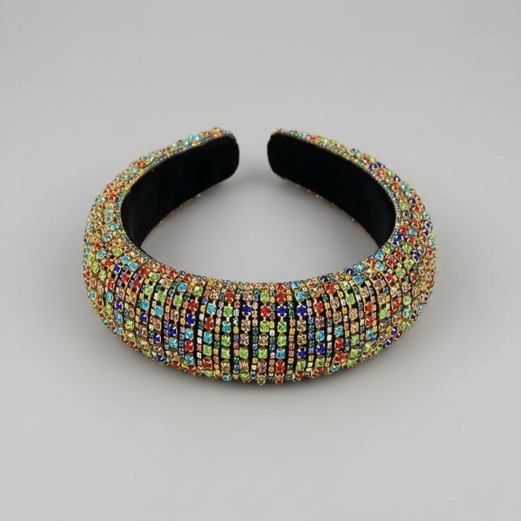 Opaska typu PUFF z kryształkami