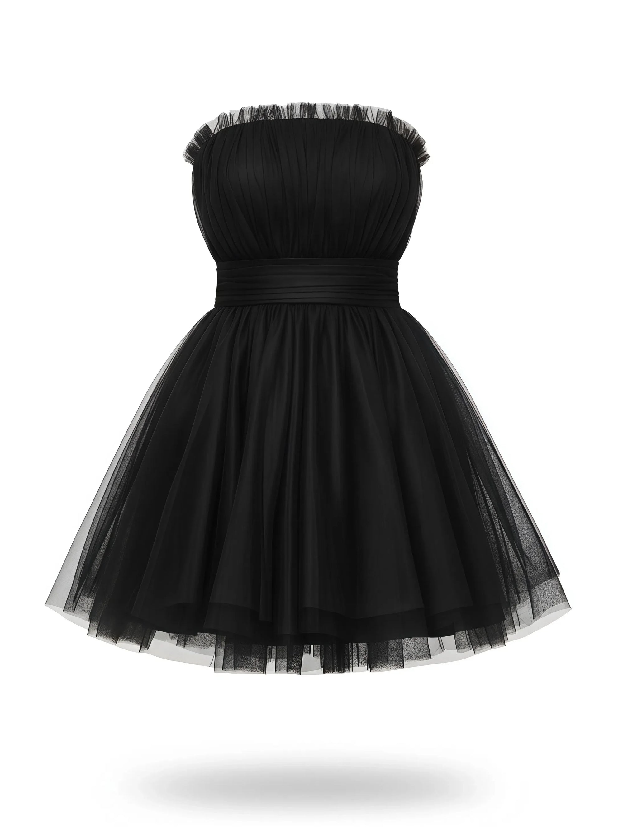 Tiulowa sukienka MINI z falbanami - Sweet Victoria