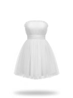 Tiulowa sukienka MINI z falbanami - Sweet Victoria