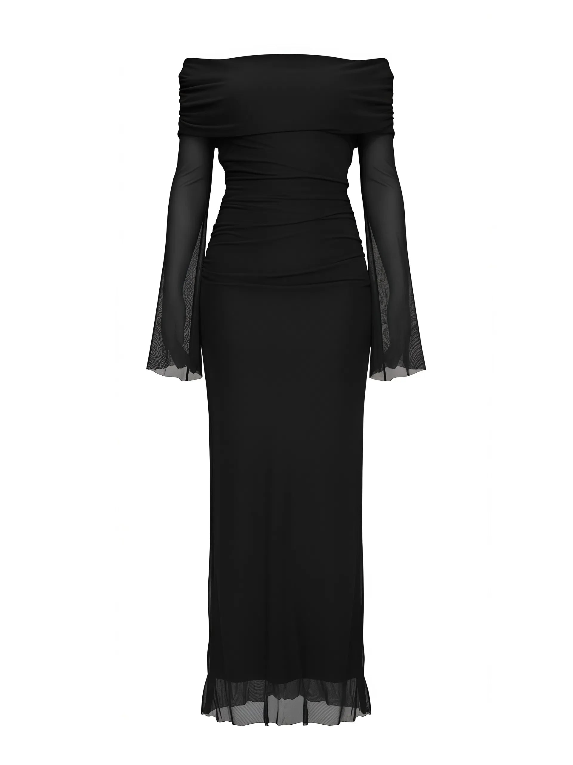 Jesienna sukienka MAXI z siateczki - Sweet Victoria