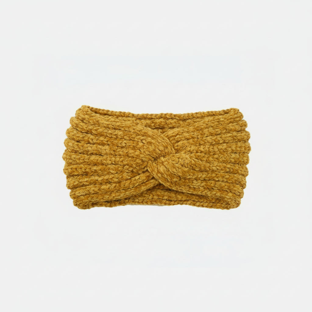 Wełniana opaska dzianinowa