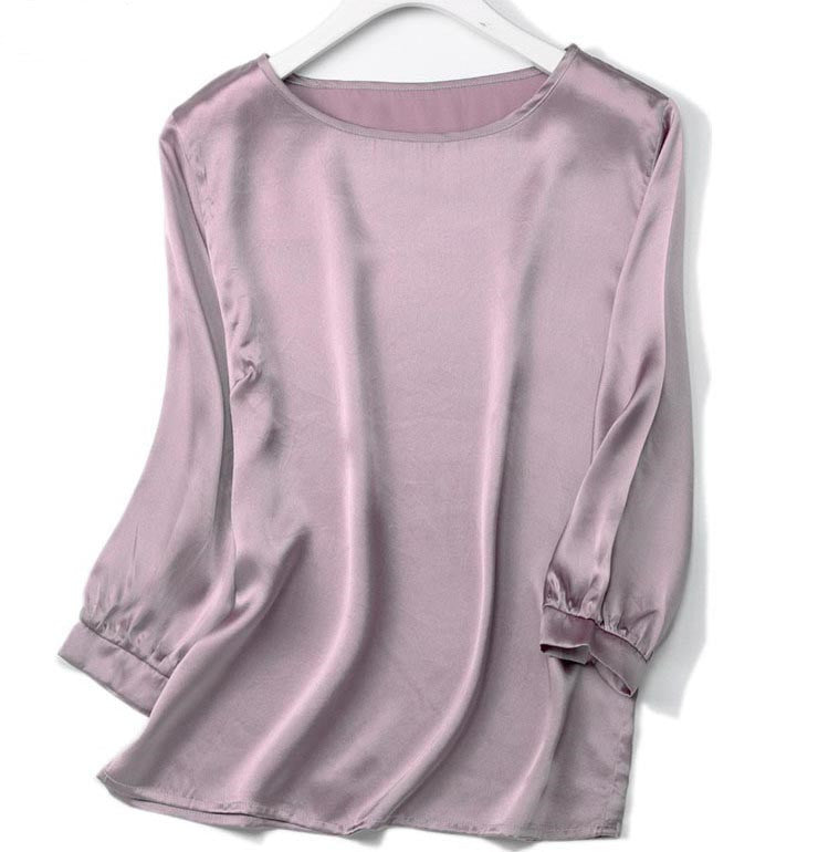 Jedwabna wyjściowa koszulka z połyskiem