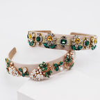 Opaska na głowę z kamieniami szlachetnymi i kryształkami