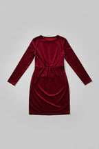 Velvet dress with a V-neck