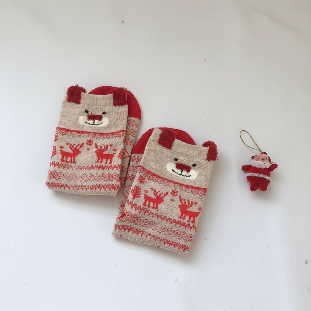 Świąteczne skarpetki damskie z wzrokami