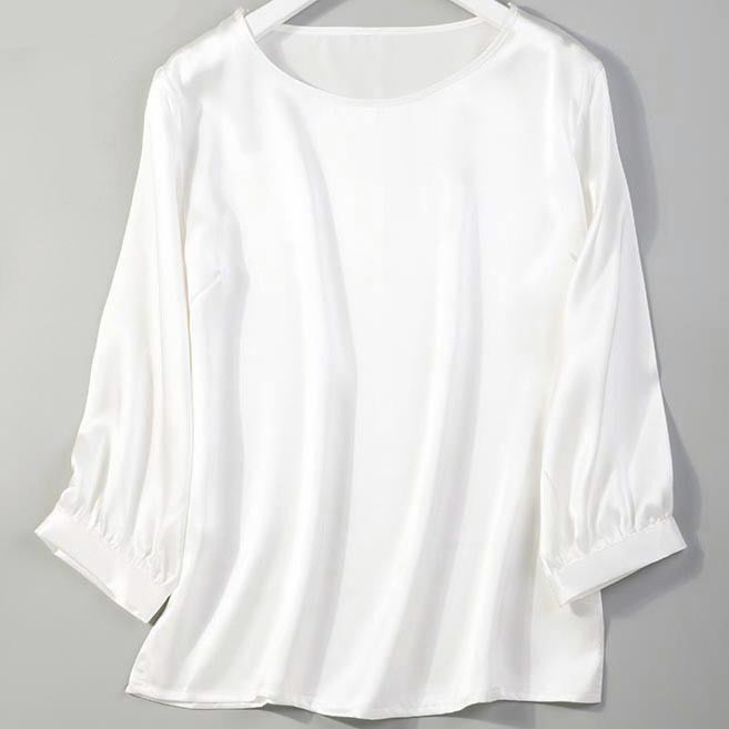 Jedwabna wyjściowa koszulka z połyskiem