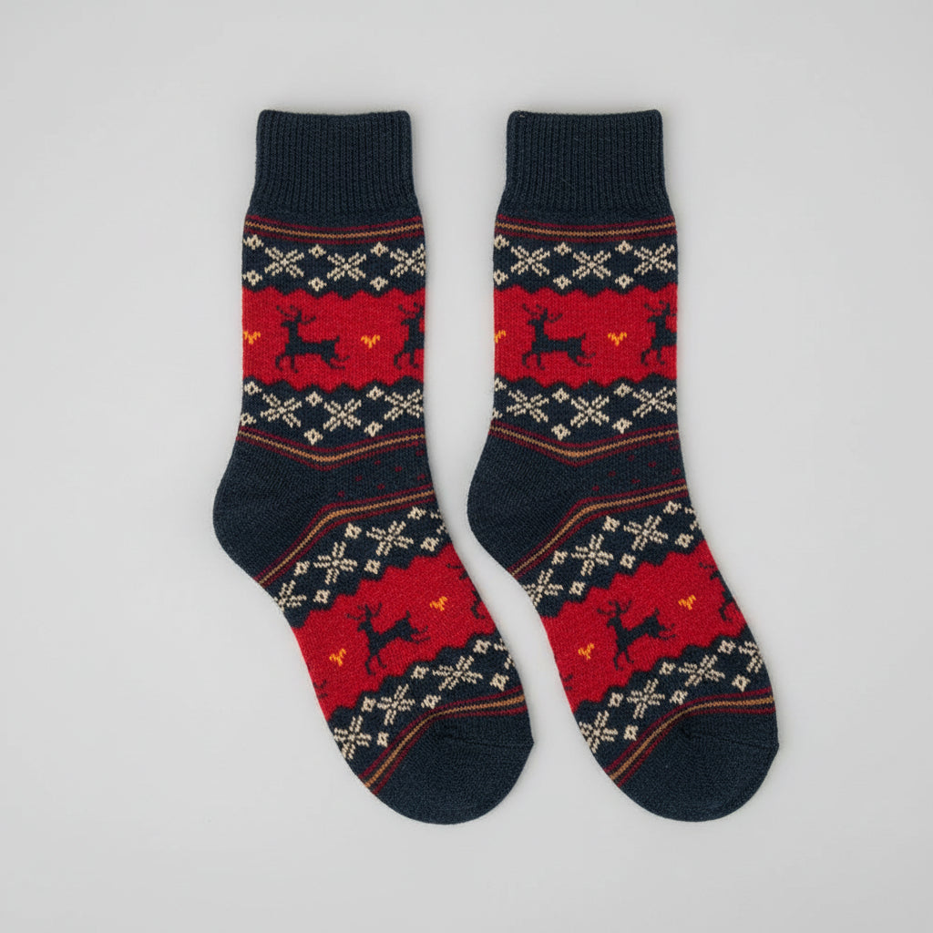 Damskie grube skarpetki świąteczne