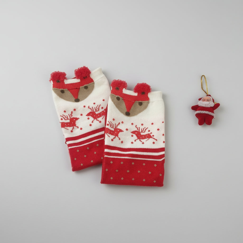 Świąteczne skarpetki damskie z wzrokami