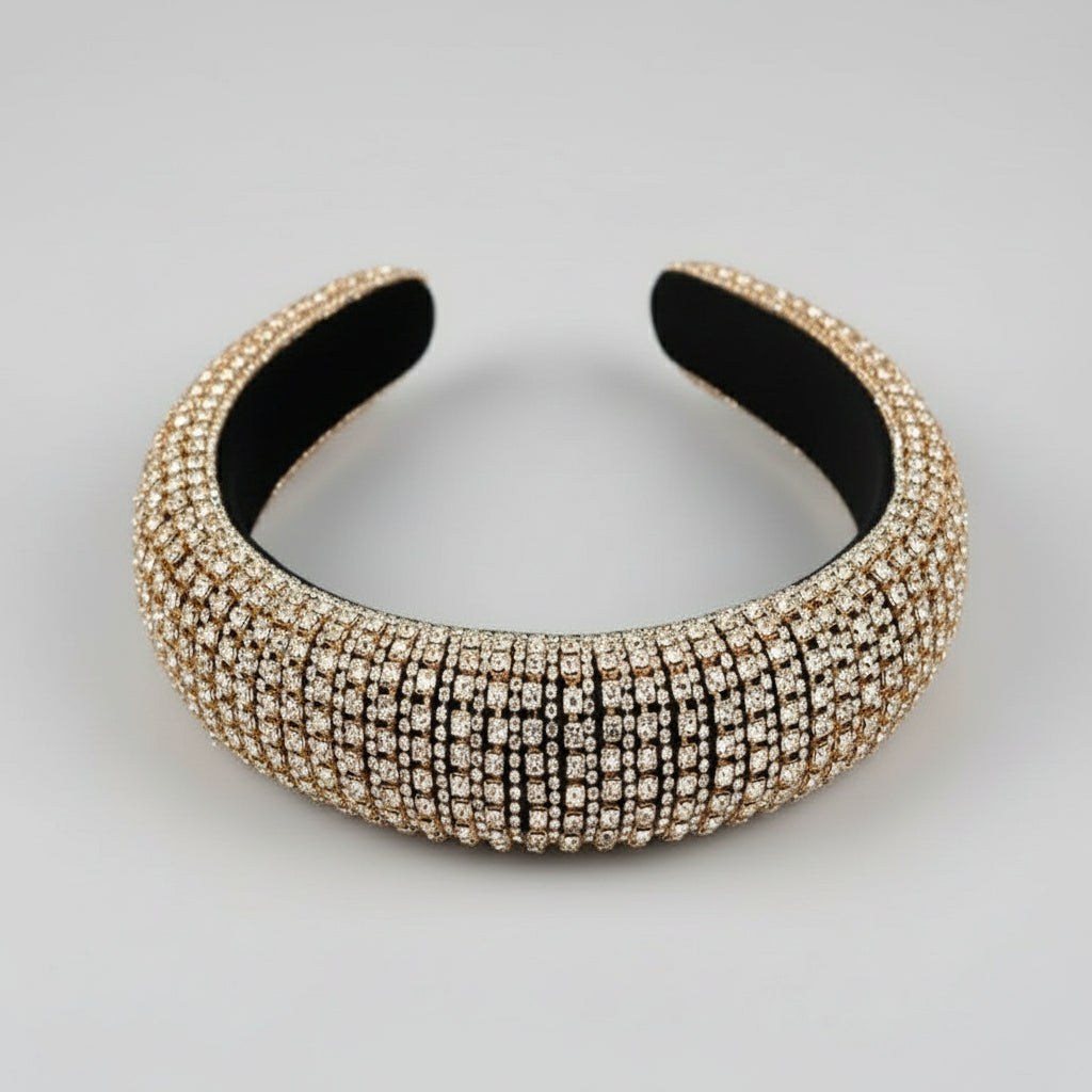 Opaska typu PUFF z kryształkami