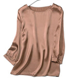 Jedwabna wyjściowa koszulka z połyskiem