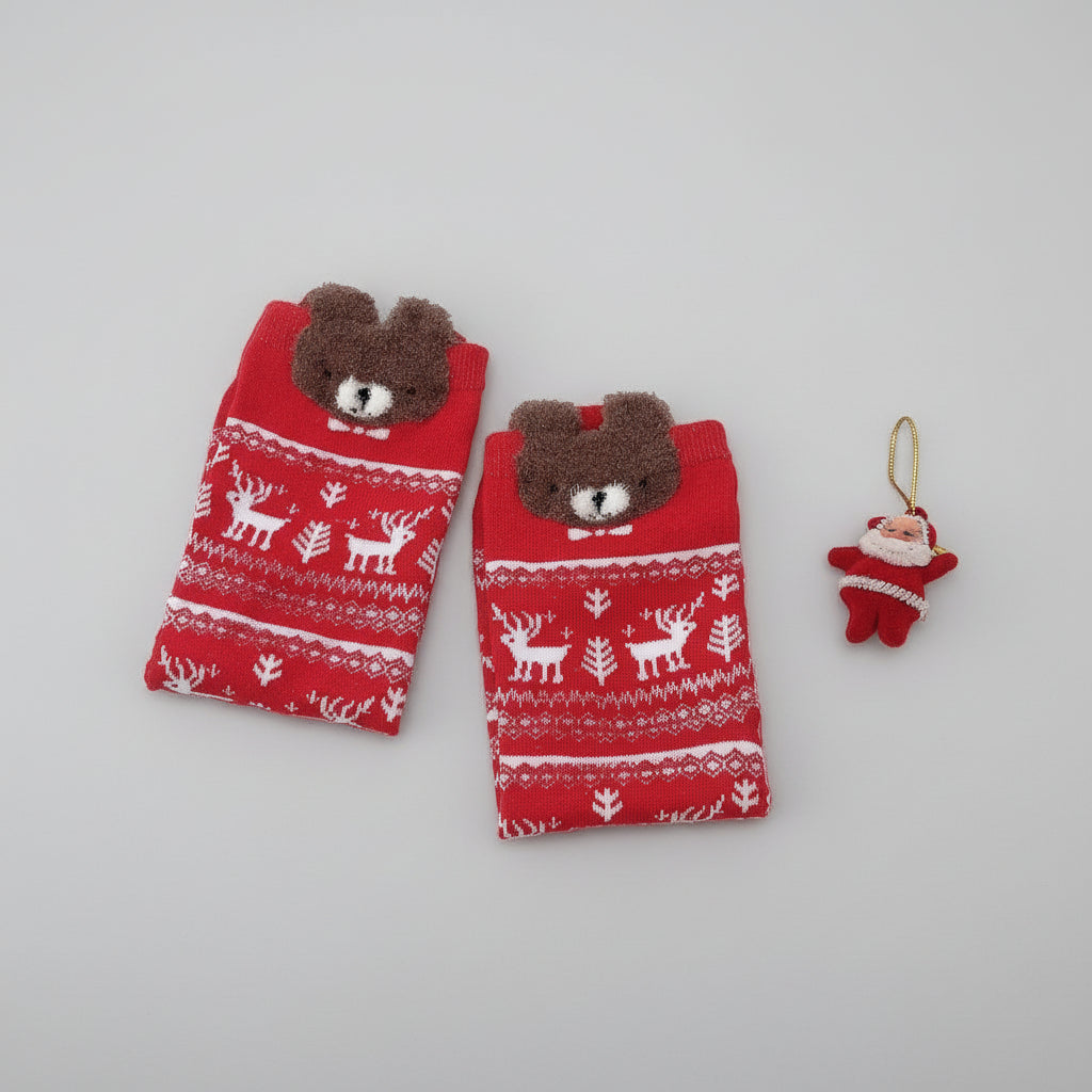 Świąteczne skarpetki damskie z wzrokami