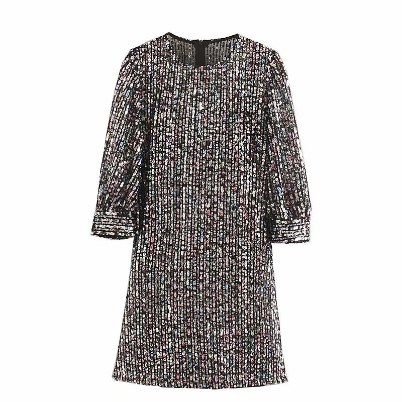 Krótka cekinowa sukienka MINI