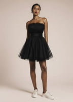 Tiulowa sukienka MINI z falbanami - Sweet Victoria