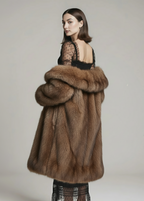 Sztuczne długie futro z lisa