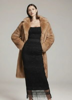 Sztuczne długie futro z lisa