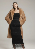 Sztuczne długie futro z lisa