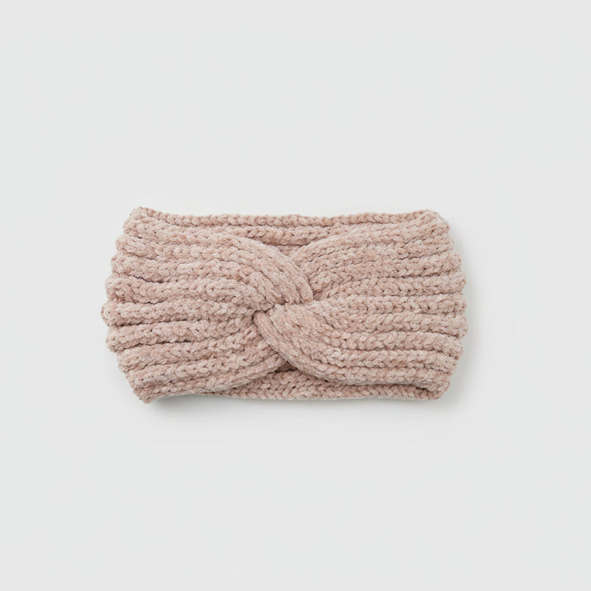 Wełniana opaska dzianinowa