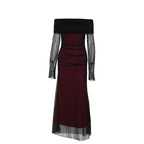 Jesienna sukienka MAXI z siateczki - Sweet Victoria