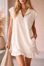 Summer V-neck dress with pockets
