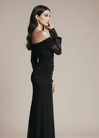 Jesienna sukienka MAXI z siateczki - Sweet Victoria