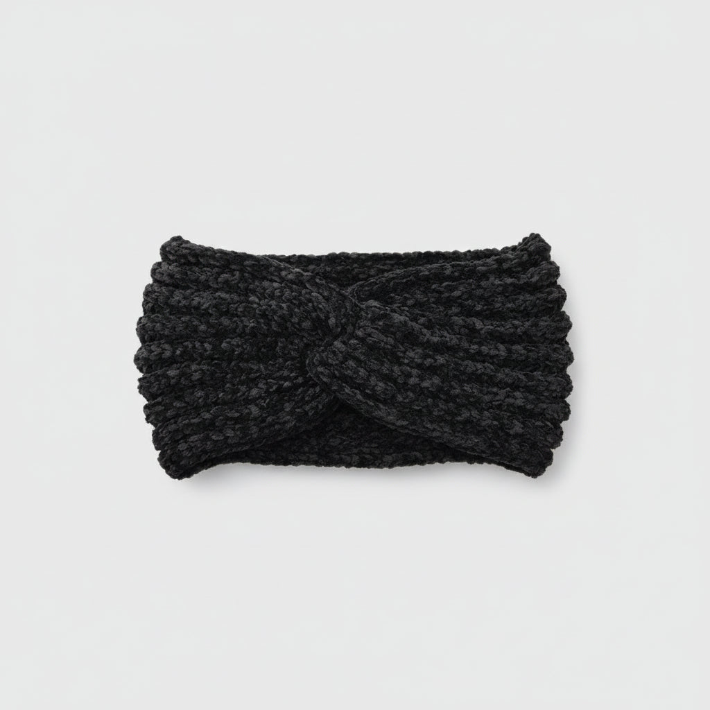 Wełniana opaska dzianinowa