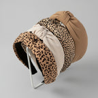 Opaska na głowę z wiązaniem w stylu francuskim panterka