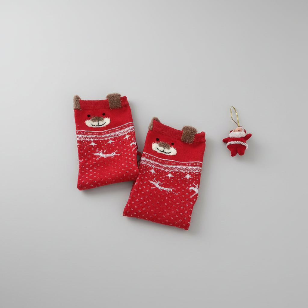 Świąteczne skarpetki damskie z wzrokami