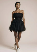 Tiulowa sukienka MINI z falbanami - Sweet Victoria