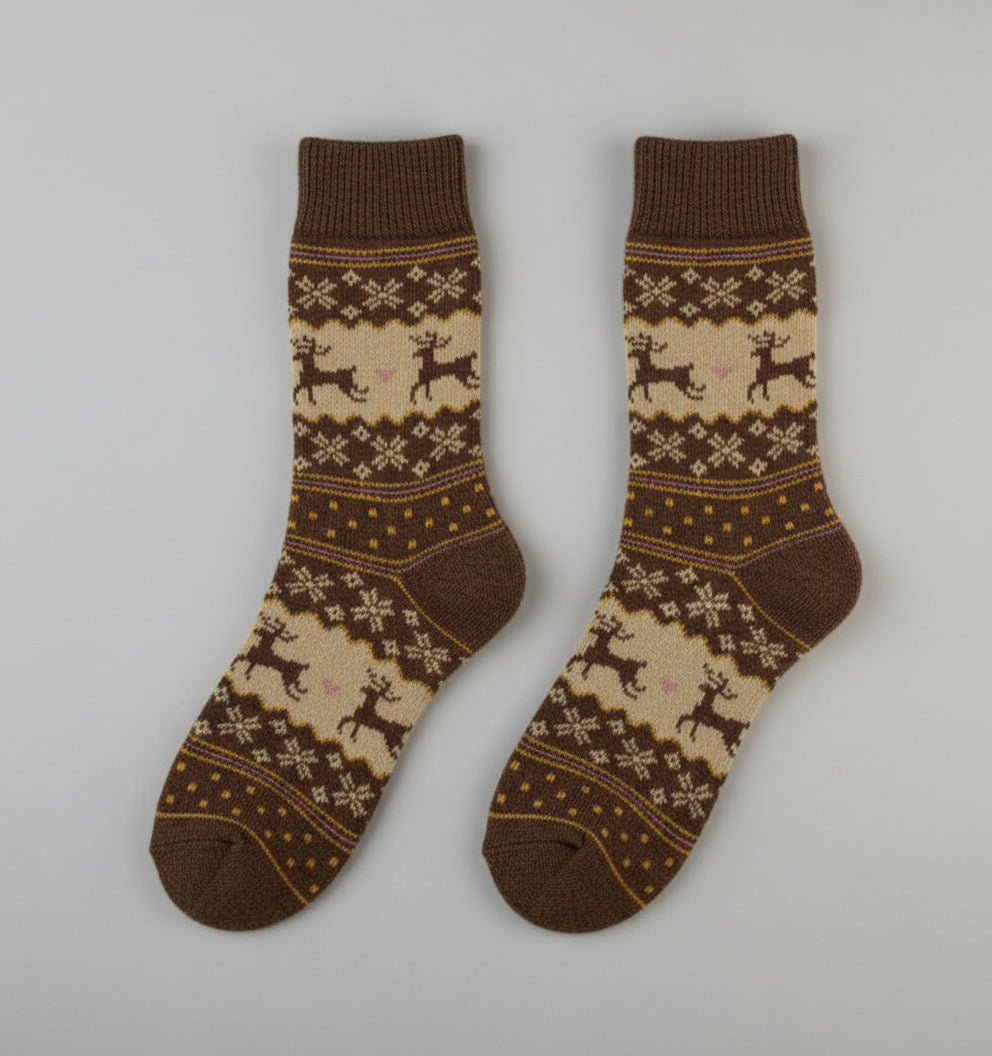 Damskie grube skarpetki świąteczne