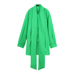 Stylowa bawełniana koszula z kokardą