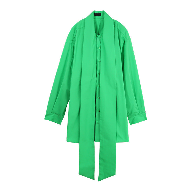 Stylowa bawełniana koszula z kokardą