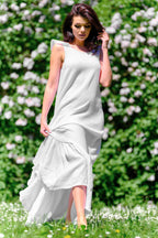 Wiosenna sukienka MAXI na ramiączkach