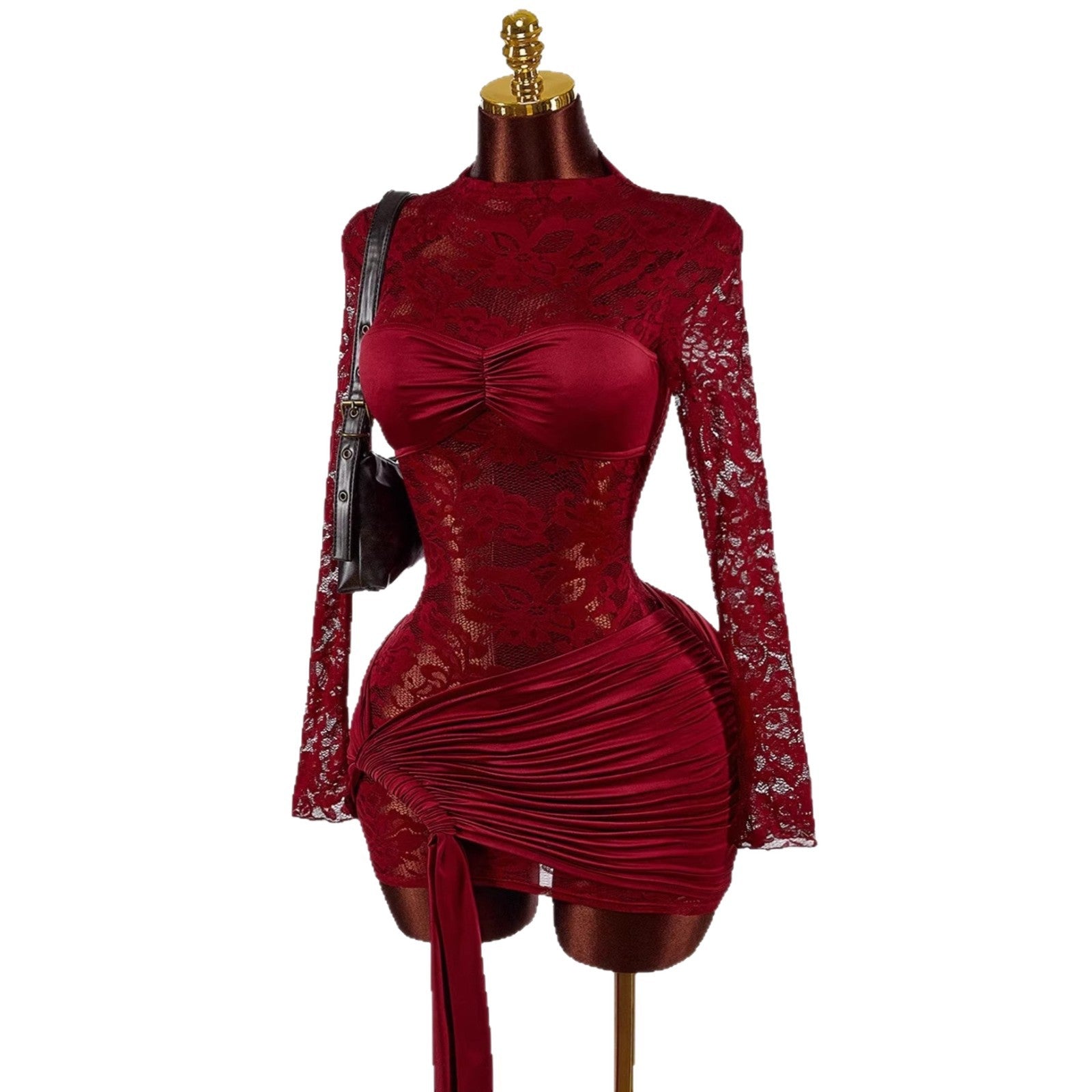 Koronkowa prześwitująca sukienka