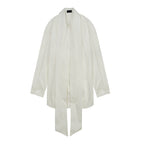 Stylowa bawełniana koszula z kokardą